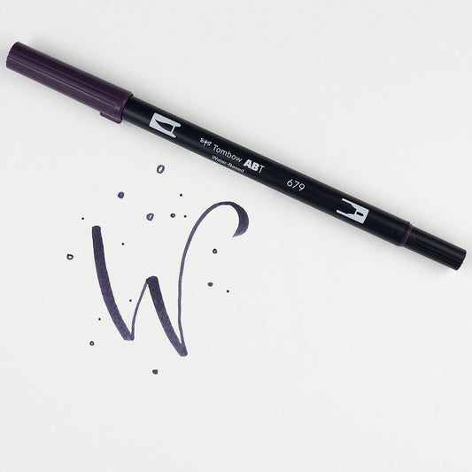 Marker Dual Brush 679 Dark Plum Tombow