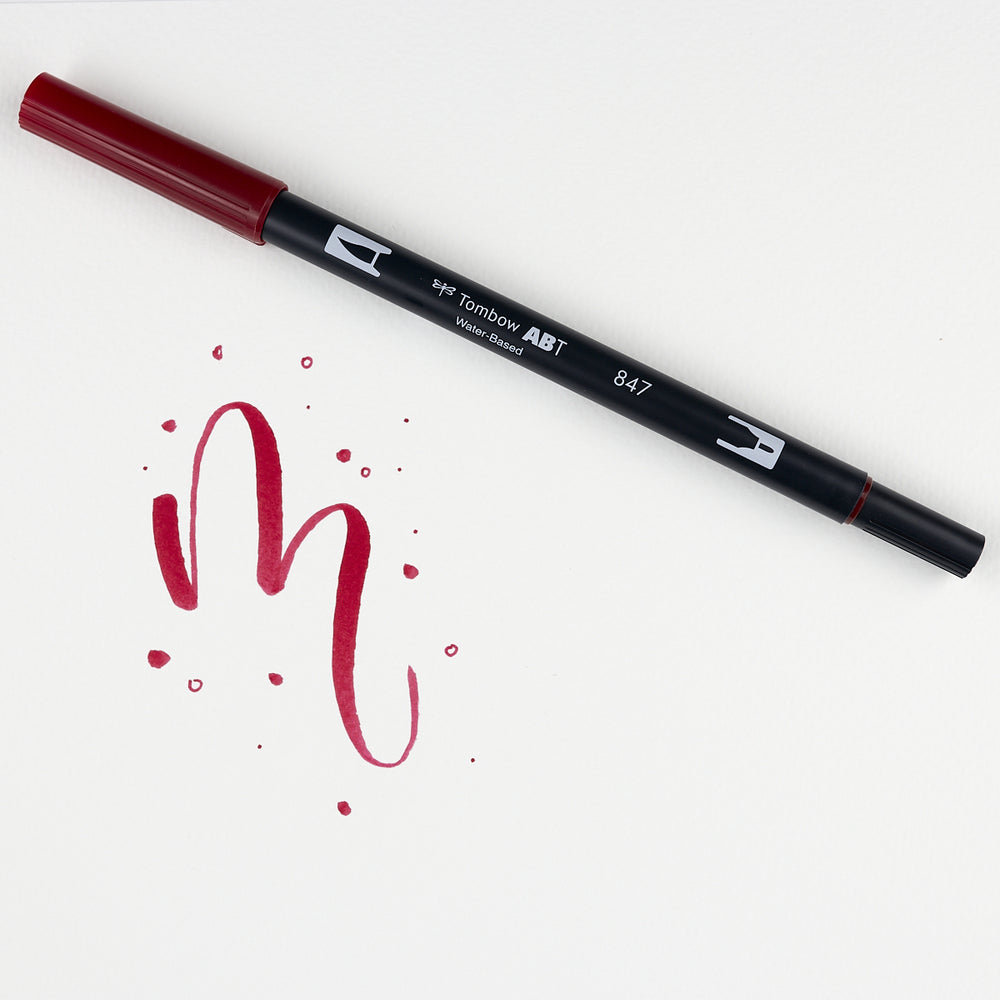 Marker Dual Brush 847 Crimson Tombow (1)