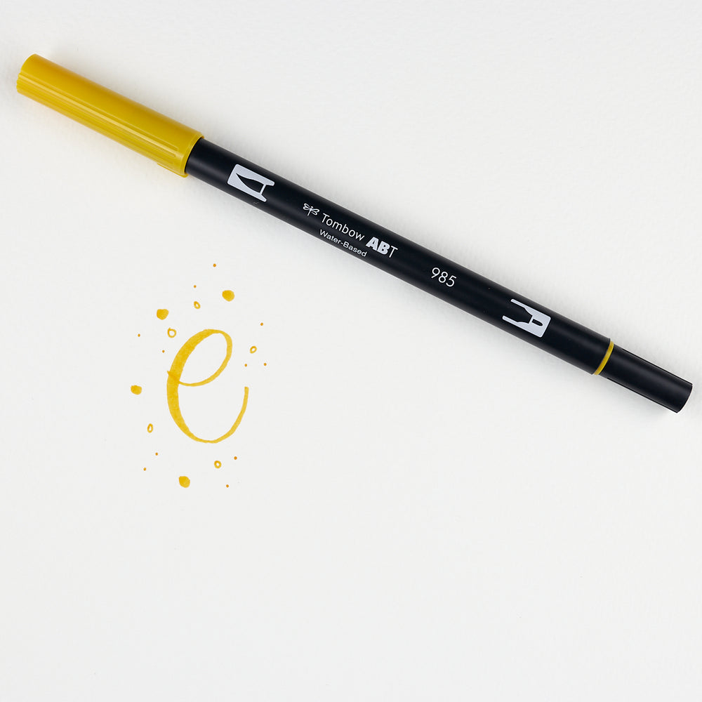 Marker Dual Brush 985 Chrome Yellow Tombow (1)