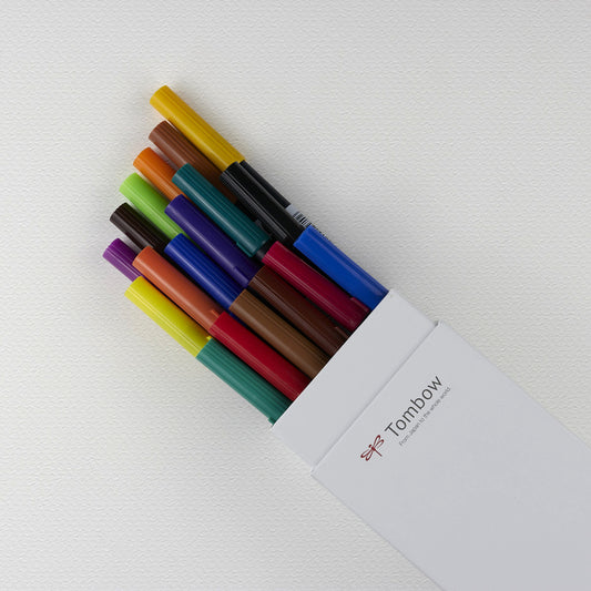 Set mit 18 Filzstiften in Grundfarben Dual Brush Tombow