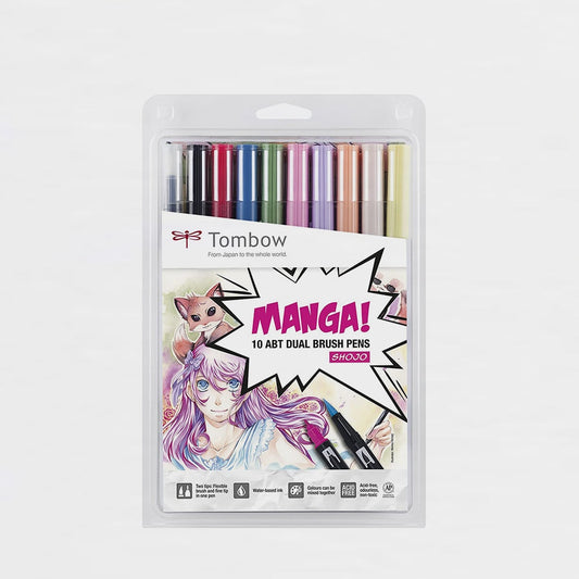 Set mit 10 Filzstiften Tombow Dual Brush Manga Shojo