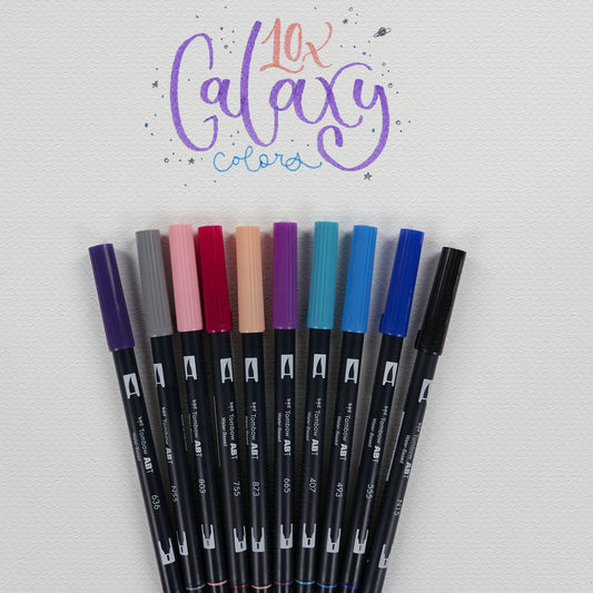 Set mit 10 Filzstiften Galaxia Dual Tip Tombow