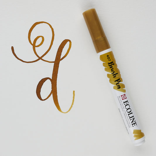 Ecoline Brushpen 407 Dunkler Ocker