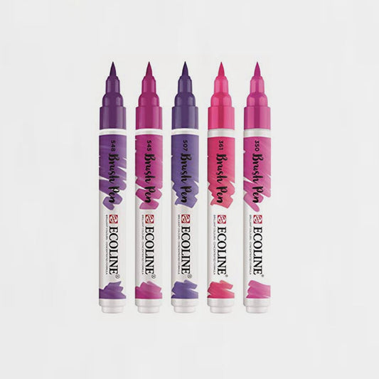 Set 5 Marker Brush Pen Violett Ecoline