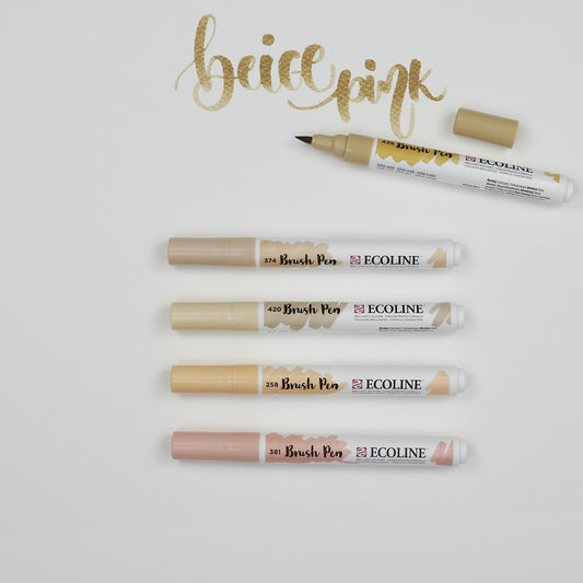5er-Set Marker Pinselspitze Rosé-Beige Ecoline
