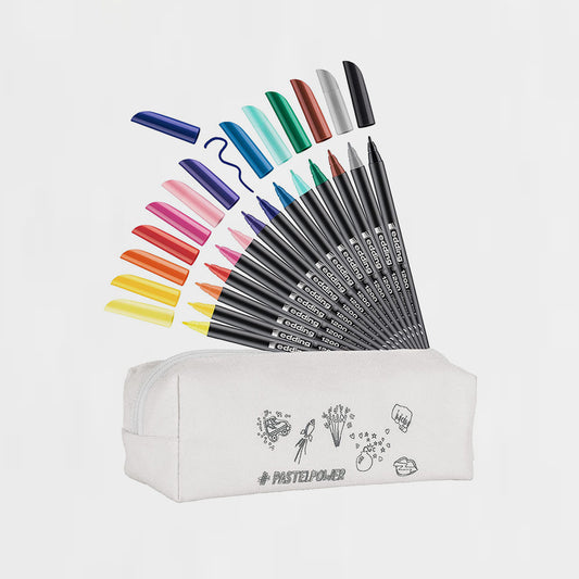 Set 13 Farbigen Marker Edding 1200 Im Etui Von Edding