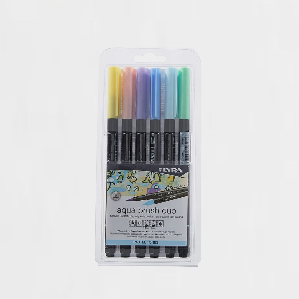 6er-Set Marker Lyra Aqua Brush Duo Pastellfarben (2)