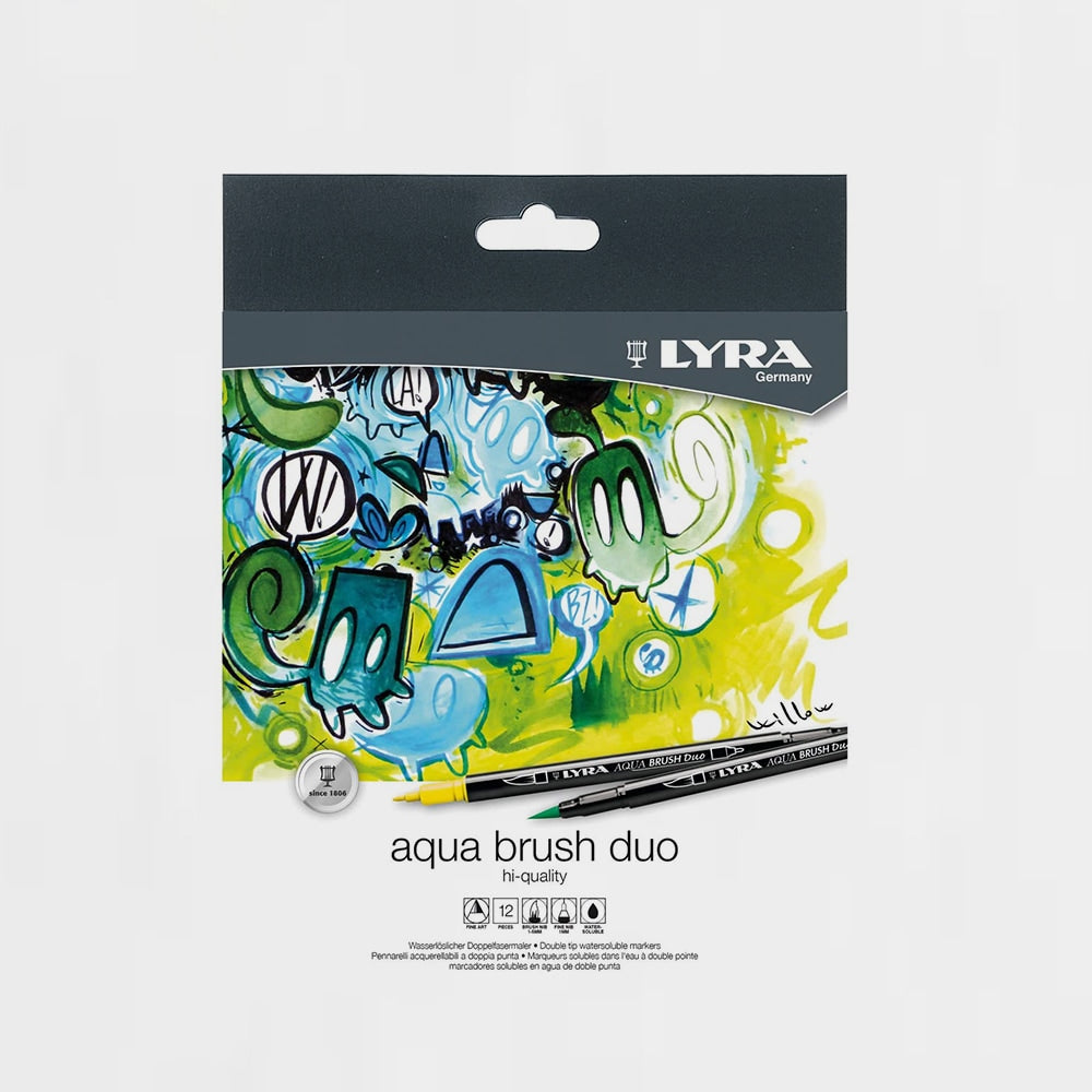 12er-Set Marker Lettering Aqua Brush Duo Lyra