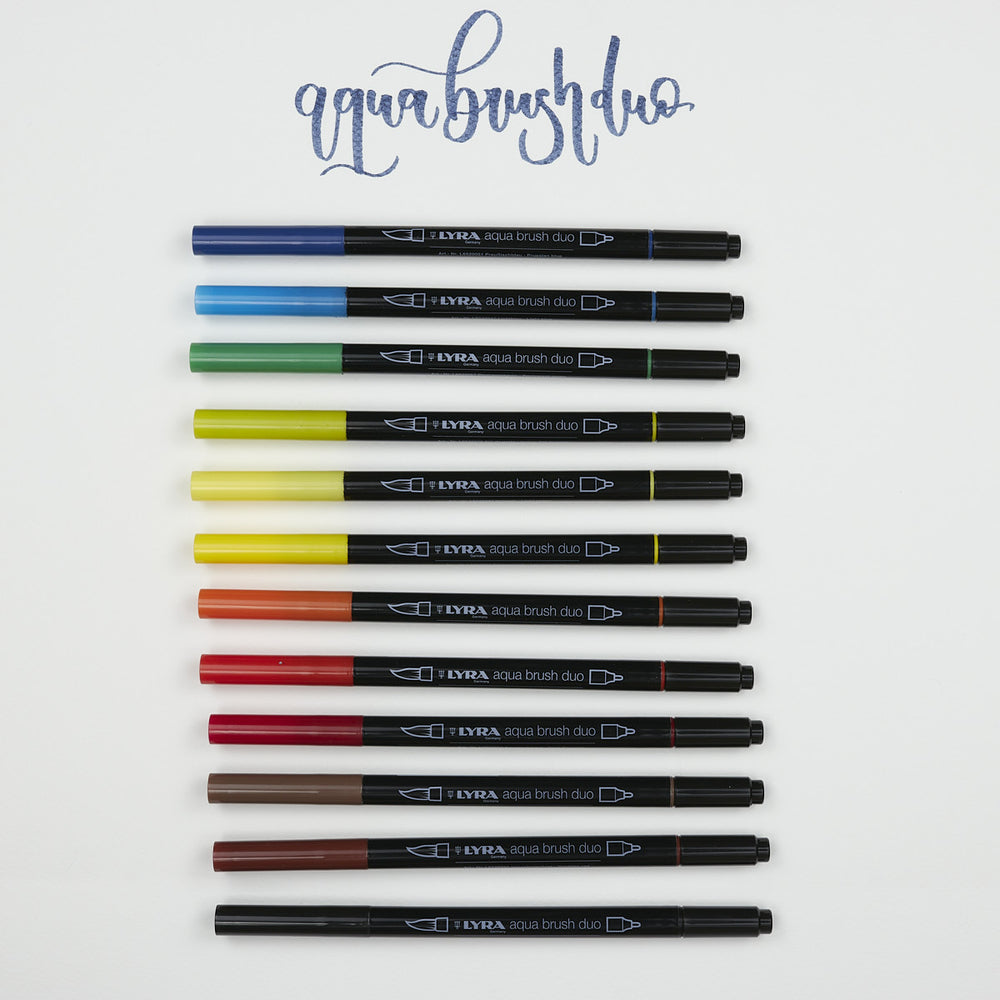 12er-Set Marker Lettering Aqua Brush Duo Lyra (1)