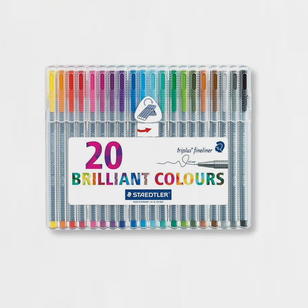Etui mit 20 Filzstiften Triplus Fineliner