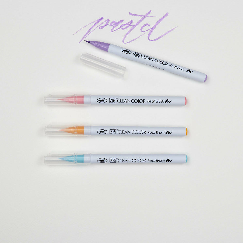 4er-Set Marker Pale Zig Clean Color Real Brush Pen Kuretake (1)