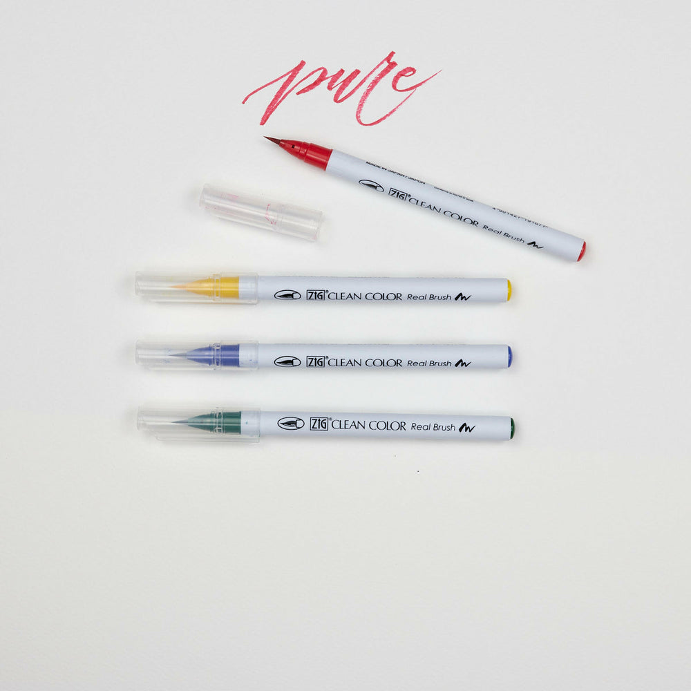 4er-Set Marker Pure Zig Clean Color Real Brush Pen Kuretake (1)
