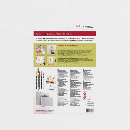 Set Marker Watercoloring Florale Buchstaben Tombow
