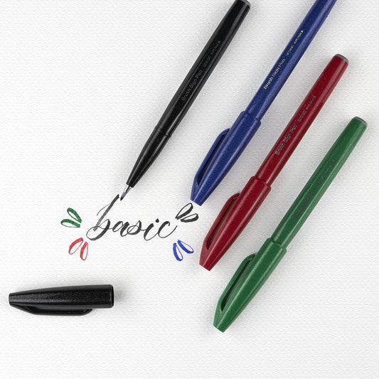 4er-Pack Marker Pinselspitze Grundfarben Pentel Touch