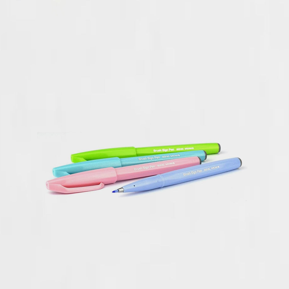4er-Pack Marker Pinselspitze Pastell Pentel Touch