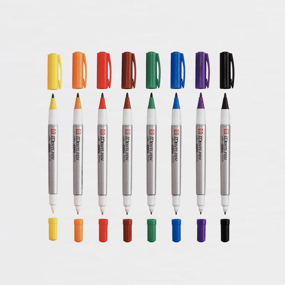 8er-Set Permanentmarker 2 Spitzen Identi-Pen Sakura