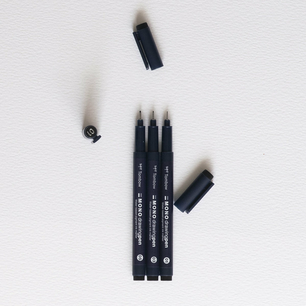 3er-Set Kalibrierte Marker Mono Drawing Tombow
