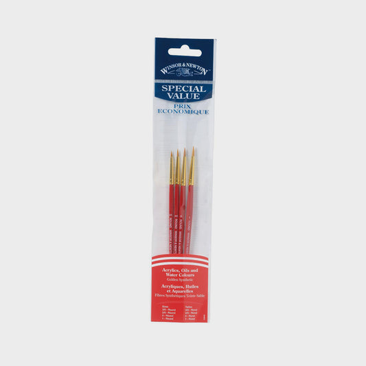 Set 4 Pinsel Rot Winsor & Newton