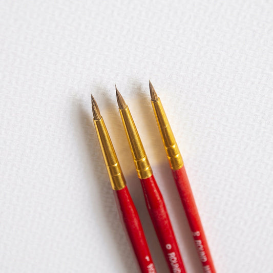 Set 4 Pinsel Rot Winsor & Newton