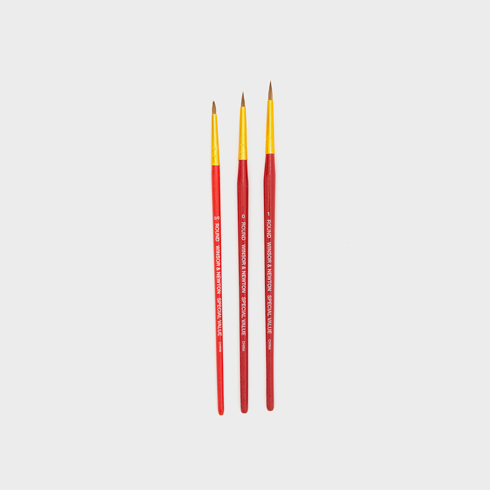 Set 3 Pinsel Rot Winsor & Newton