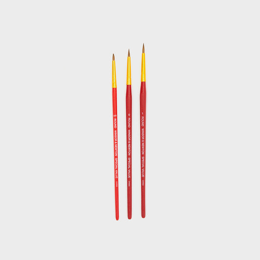 Set 3 Pinsel Rot Winsor & Newton