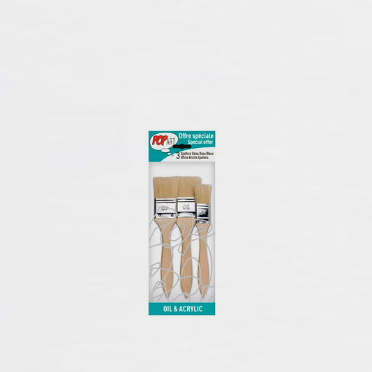 Set 3 Weisse Borstenpinsel Von Pebeo