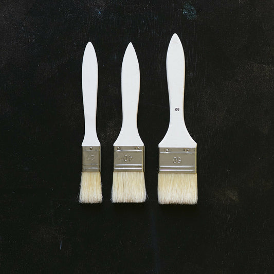 Set 3 Weisse Borstenpinsel Von Pebeo
