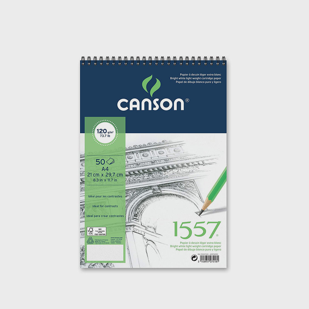 Spiral-Zeichenblock 1557 A4 120 g. 50h Canson