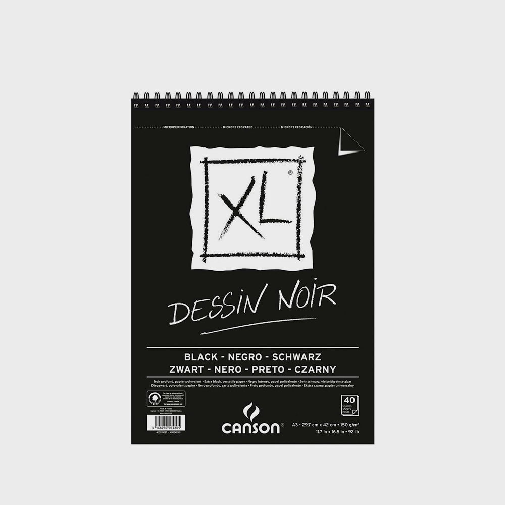 Zeichenblock Dessin Noir Xl A3 150 g. 40h Canson