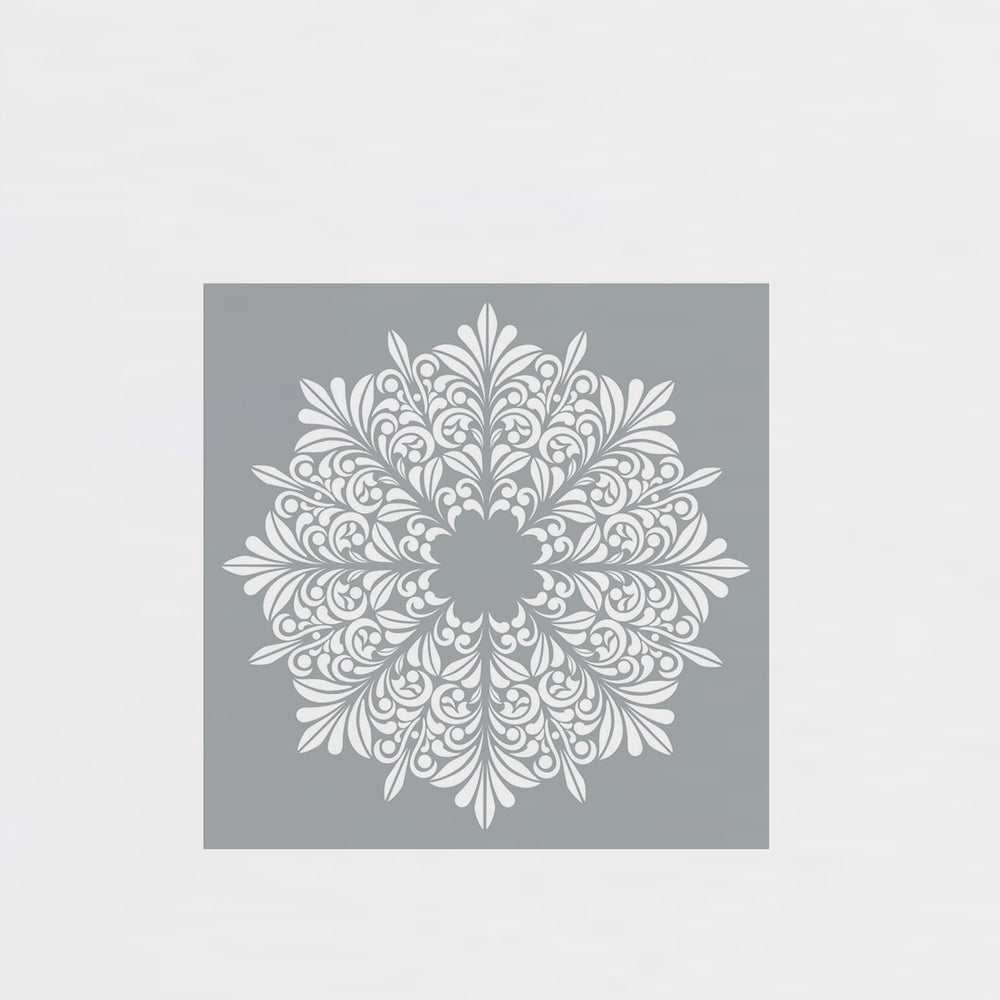 Schablone Stencil Blumen Medaillon 46 X 46