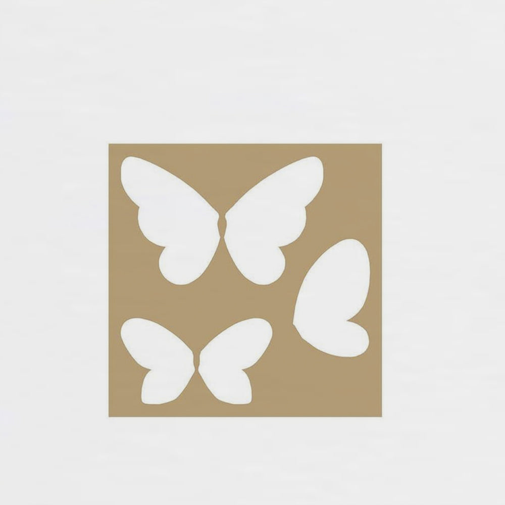 Set 2 Kraft-Schablonen Schmetterlinge 20 X 20 Artemio