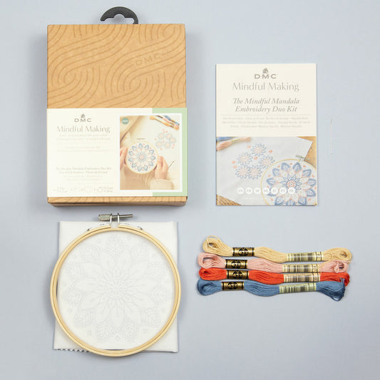 Set Duo Stickerei Mindful Making Blumen Von Levante Dmc