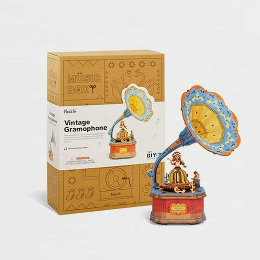 Modell Spieluhr Grammophone Vintage Von Robotime