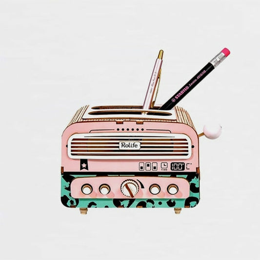 Stiftehalter In Form Eines Retro-Toasters Von Robotime