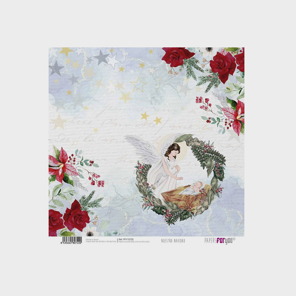 Set 10 Papiere Scrapbooking, Unsere Weihnachten, 30 x30 cm (6)