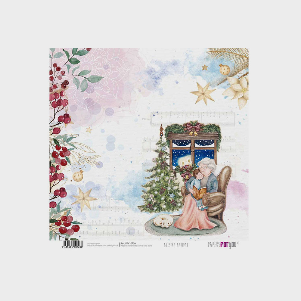 Set 10 Papiere Scrapbooking, Unsere Weihnachten, 30 x30 cm (11)
