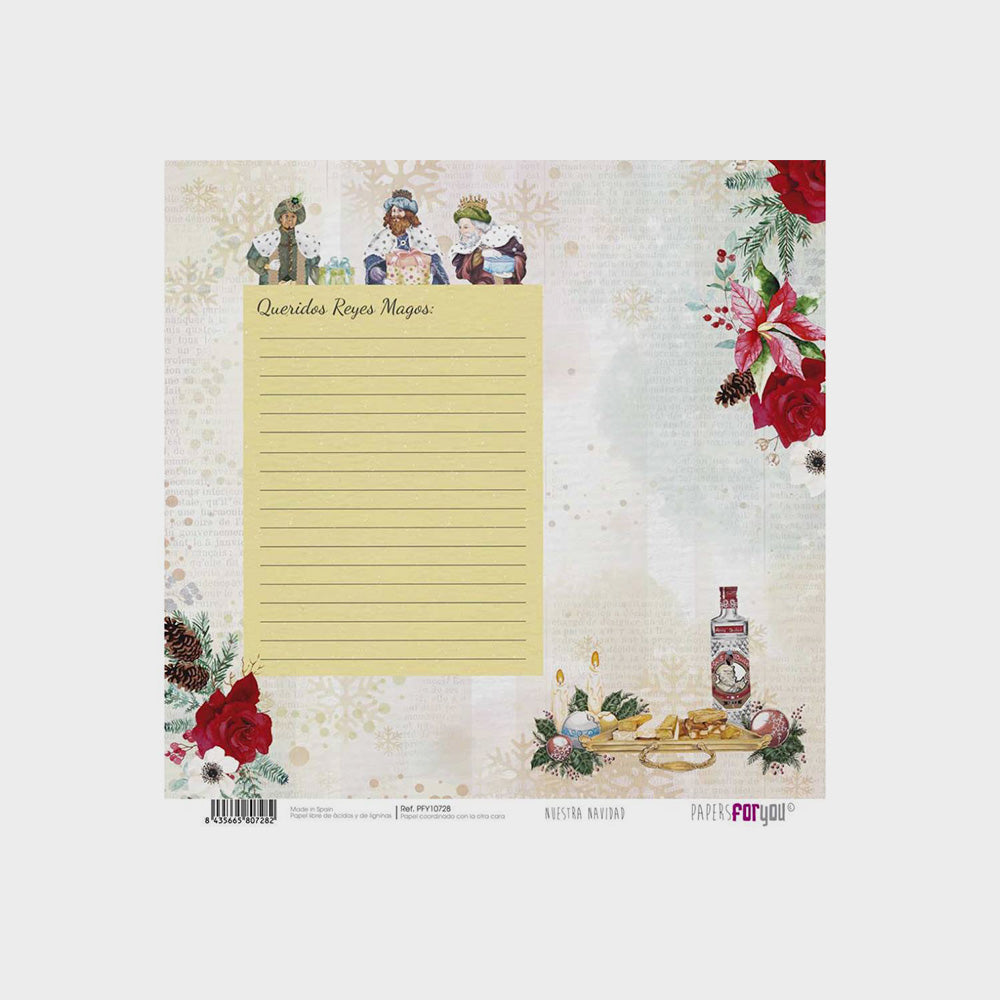 Set 10 Papiere Scrapbooking, Unsere Weihnachten, 30 x30 cm (14)