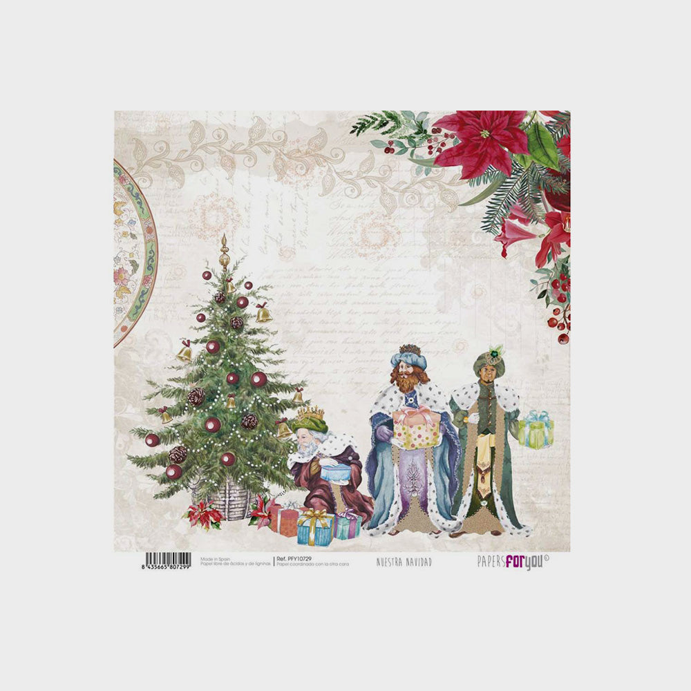 Set 10 Papiere Scrapbooking, Unsere Weihnachten, 30 x30 cm (16)