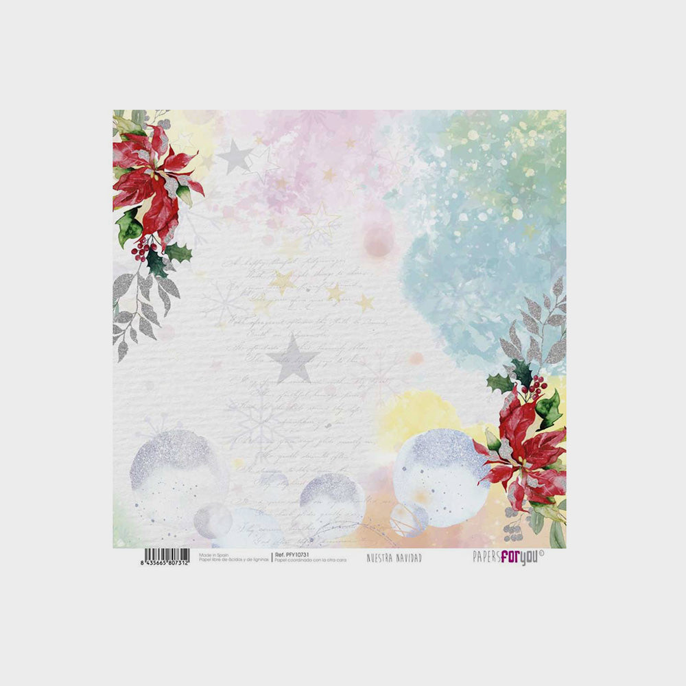 Set 10 Papiere Scrapbooking, Unsere Weihnachten, 30 x30 cm (2)