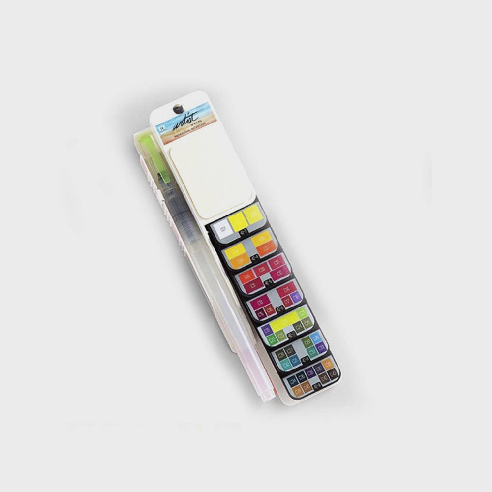 Aquarellset mit 42 Farben und Fächersystem von Alex Bog