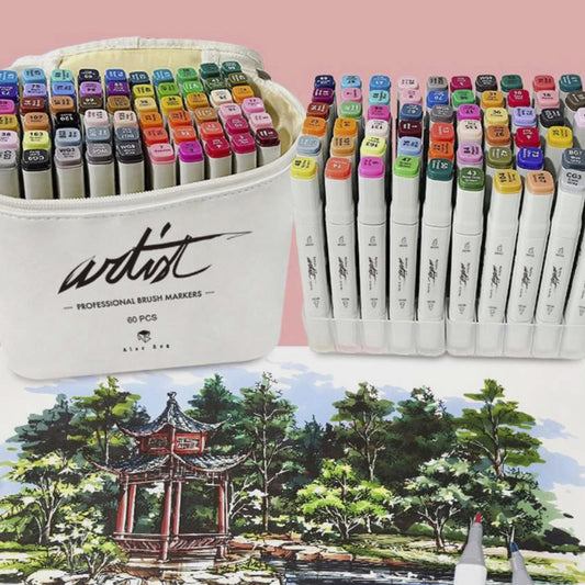 Set mit 60 Brush-Markern, Alex Bog