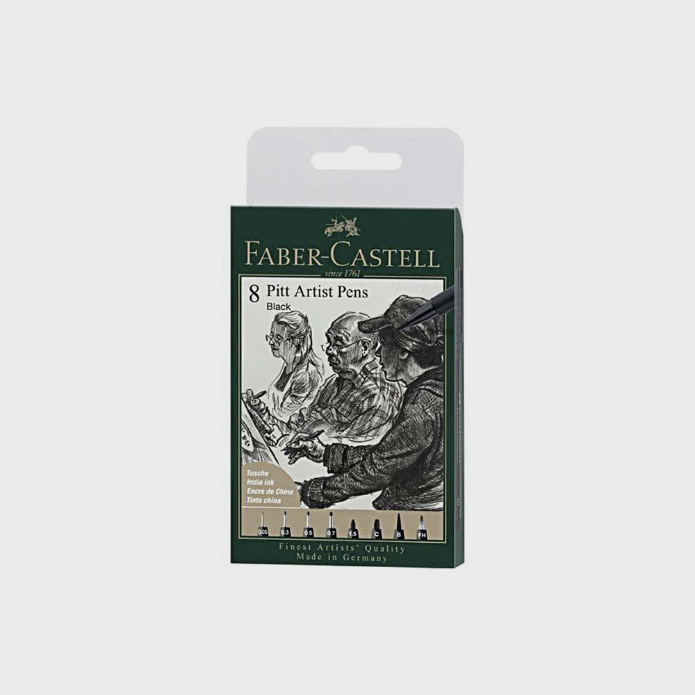 8er Set Pitt Artist Pens 199 Stifte, Faber Castell