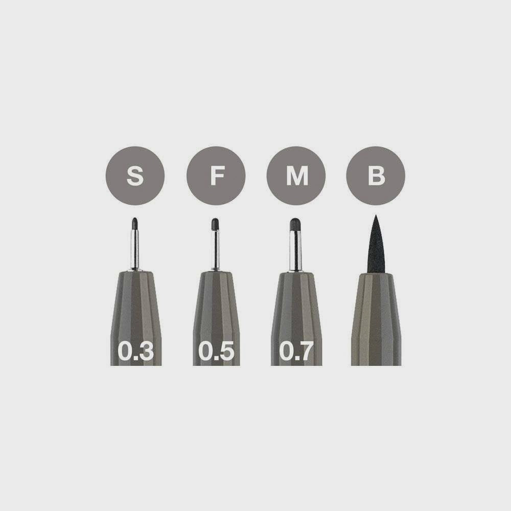 4er Set Pitt Artist Pens 273 Stifte, Faber Castell (1)