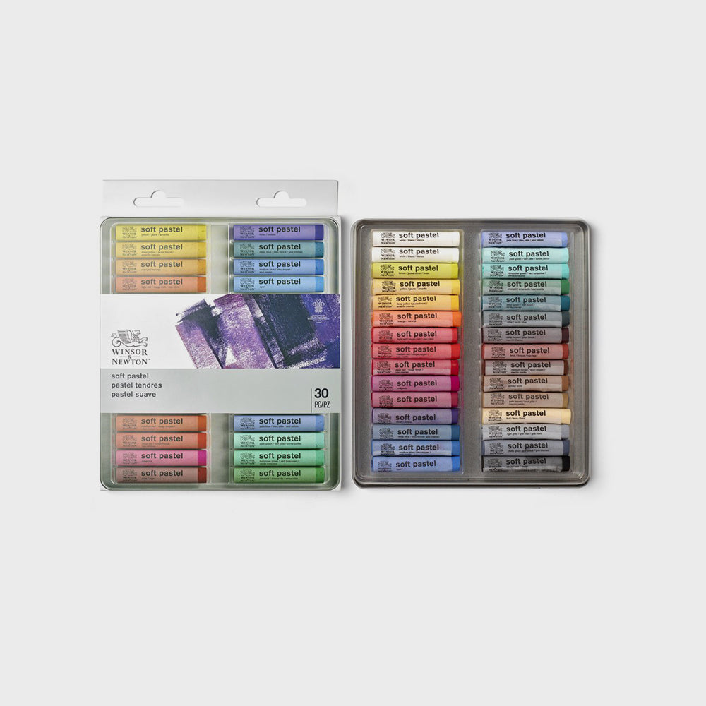 30er Set Pastellkreiden, Metallbox, Winsor & Newton