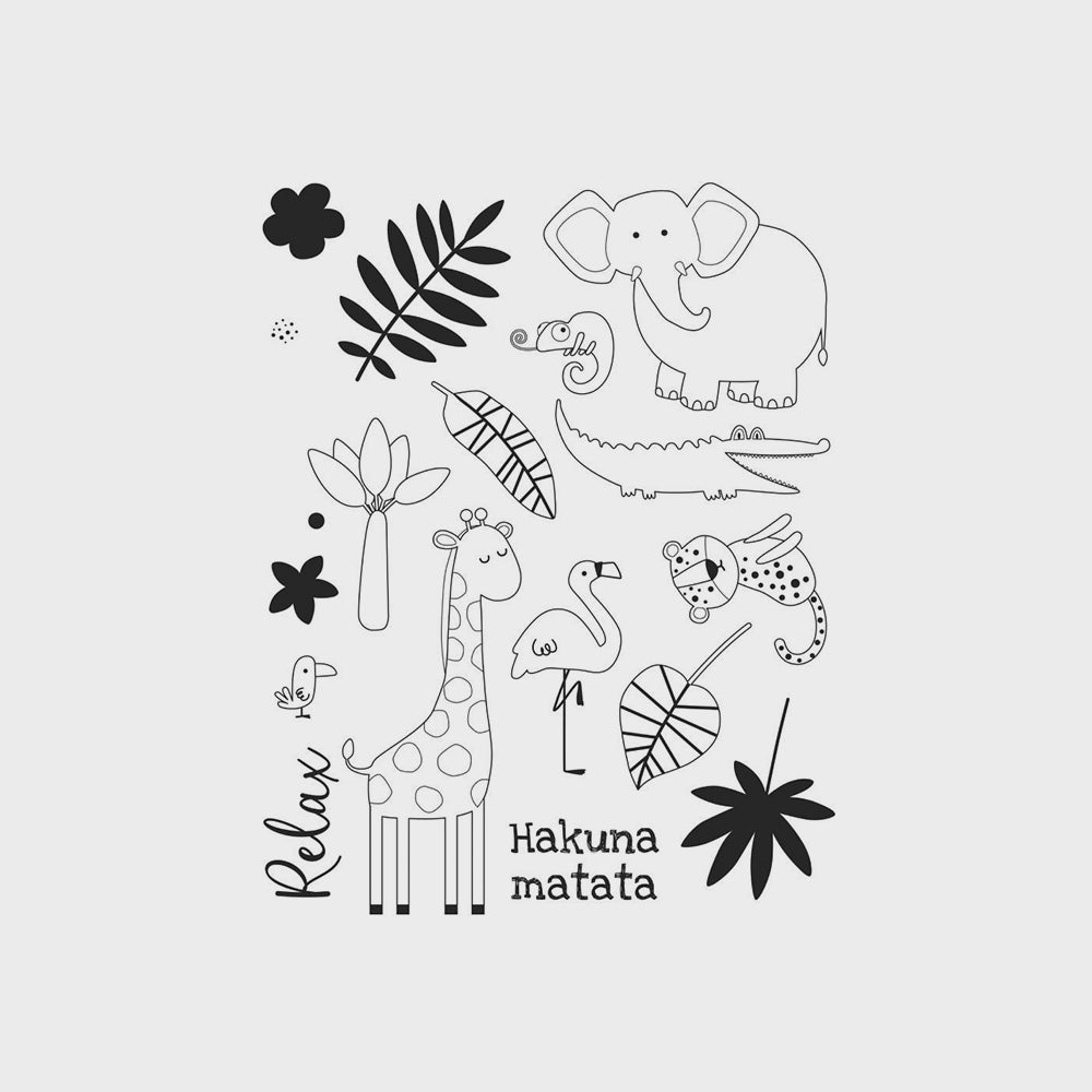 Set Transparente Stempel Kollektion Safari Hakuna Matada von Artemio