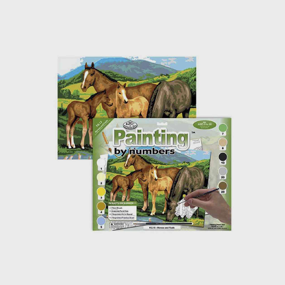 Set Pferdefarm Malen nach Zahlen, Royal & Landnickel, 13-teilig