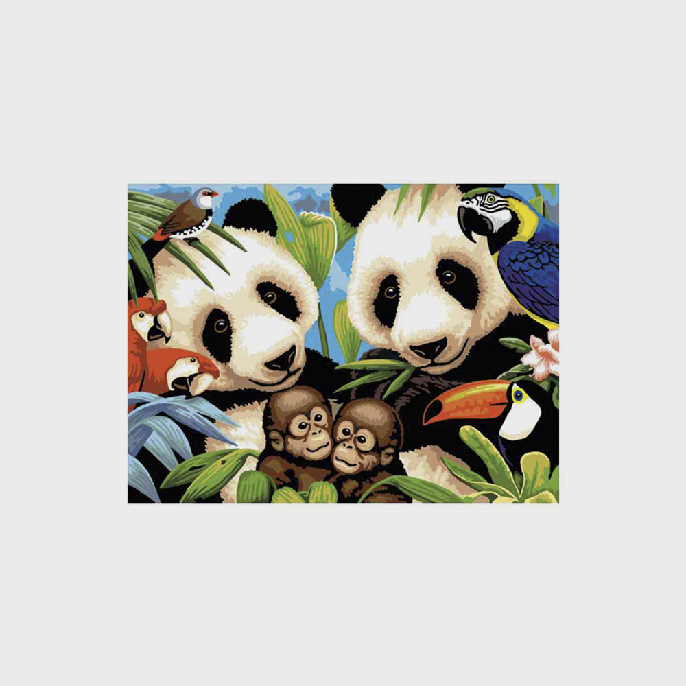 Set Pandas Malen nach Zahlen, Royal & Landnickel, 13-teilig