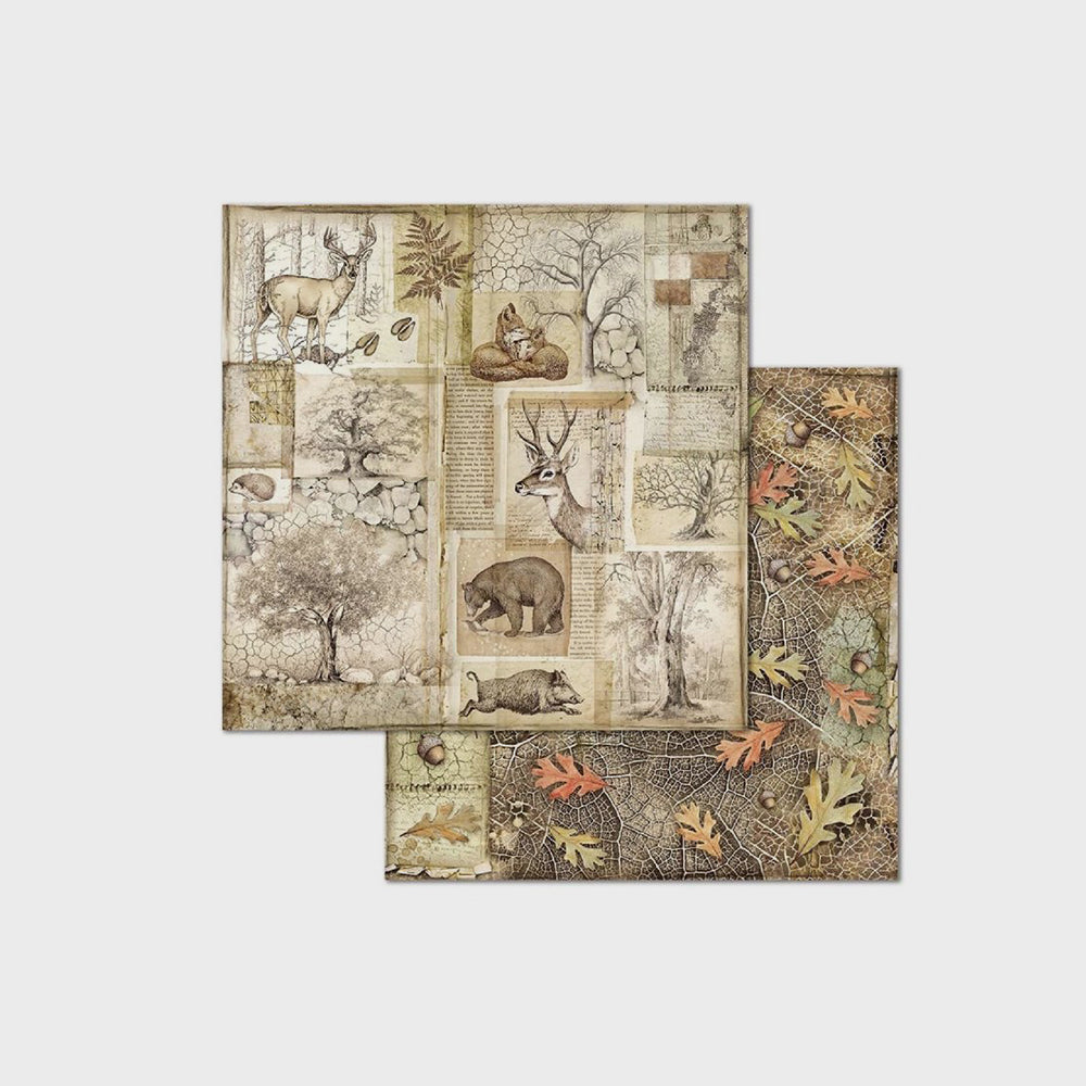 Set Bastelpapier Wald, 20 x 20 cm, Stamperia (1)
