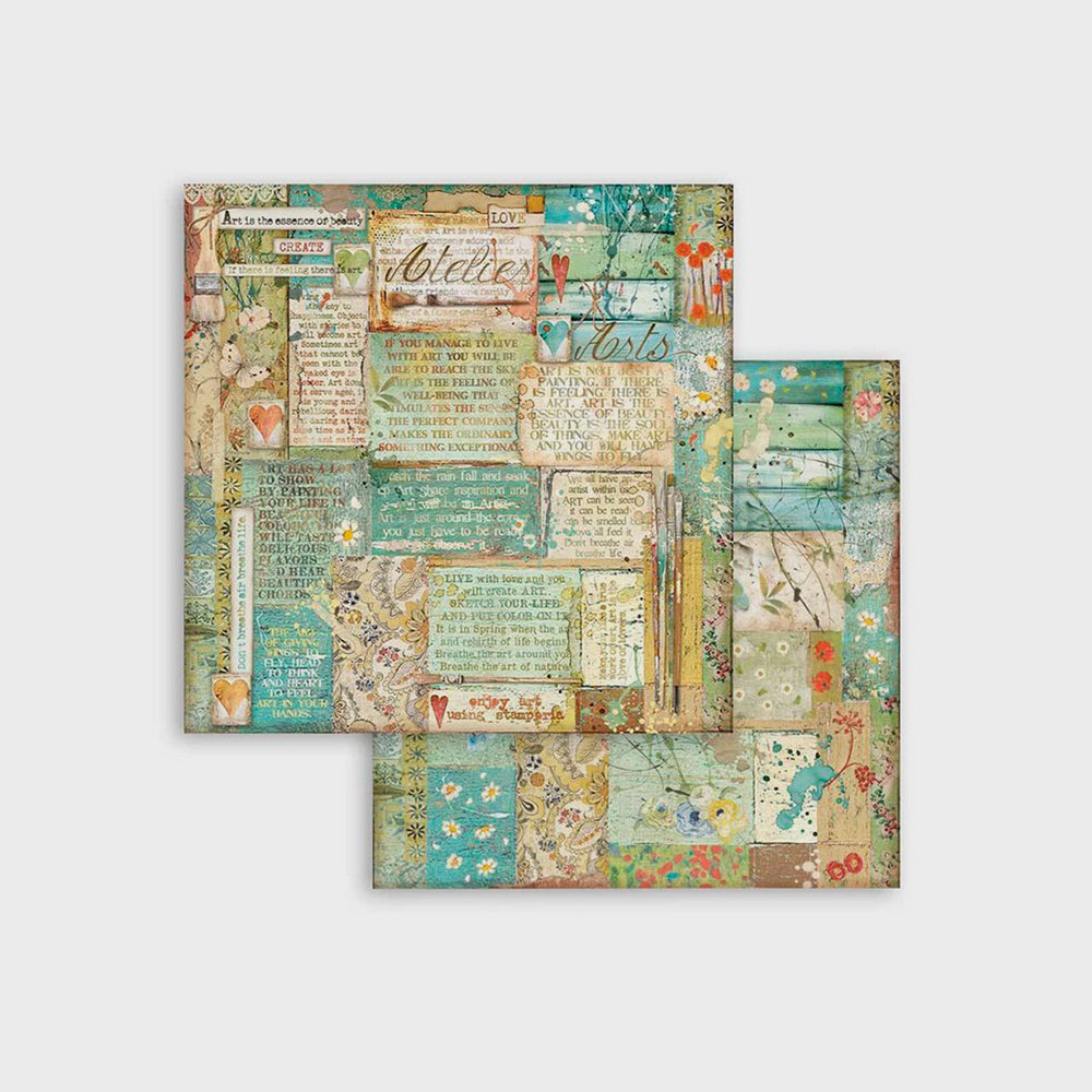 Set Bastelpapier Artelier Sara, 20,3 x 20,3 cm, Stamperia (9)