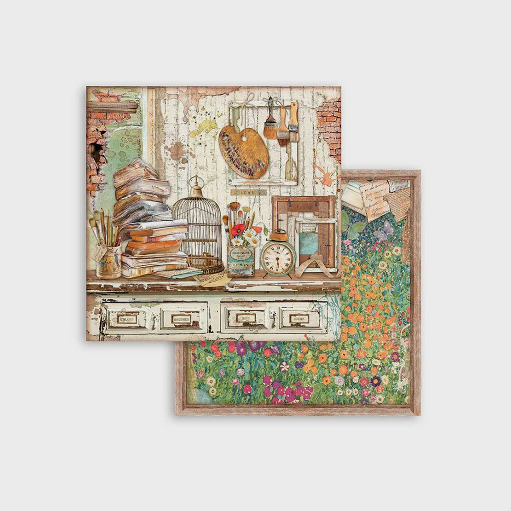Set Bastelpapier Artelier Sara, 20,3 x 20,3 cm, Stamperia (8)
